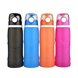 Myfriday Collapsible Water Bottle by Ontrip 26 Ounce/750ml- BPA Free Large Leak Proof Foldable Sports Water Bottle FDA Certificated Reusable Bottles for All Sports Activities
