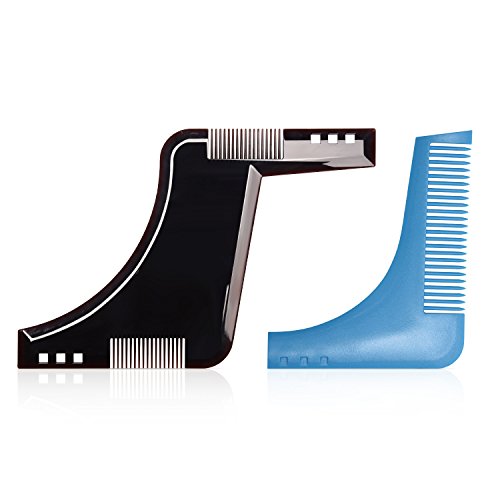 Beard Style Tool Shaping Comb ULG Template Shaper Edging Beards Facial Hair Trimmer for Jaw Line Cheek Neck and Goatee Styling for Sideburns and Hairline Razor Trimming Line Grooming Kit Guide for Men