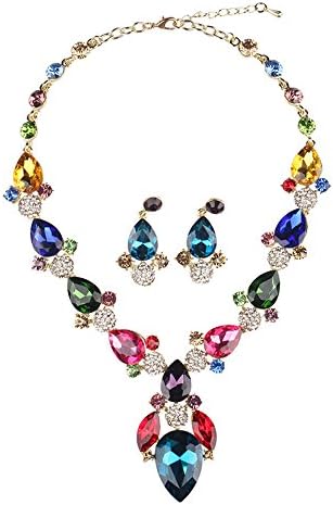 "Gems Love" Austrian Crystal Fashion Jewelry Sets Necklace Earrings Wedding Prom Accessories,b