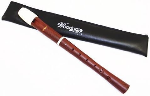 New Style/Woodnote Wood Grain & Ivory White Soprano Recorder Flute - ABS Resin Plastic.