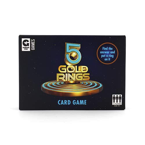 Ginger Fox 5 Gold Rings TV Show Quiz Card Game - Family Fun Party Game With 116 General Knowledge Questions