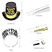 Amscan Get The Party Started New Year's 2025 Party Kit for 25, Includes Top Hats and Tiaras