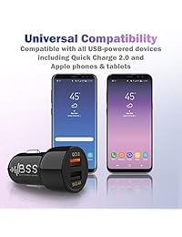 Cargador de coche Fast USB 24W Adaptador de doble puerto para iPhone Xs Max XR XS X 8 7 6 6S Modelos de Samsung Galaxy S10 S9 S8 Plus