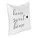 FabricMCC Cotton Linen Throw Pillow Cover - Home Sweet Home - Home Decor - Wedding Gift - Cushion Cover 18 X 18 - Pillowcase for Couch