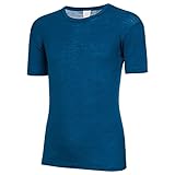 EcoAble Apparel Kids Short Sleeve Thermal Shirt Base Layer or Pajama Top, Organic Merino Wool Silk, Sizes 2-10 Years