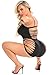 Cocolicious Women's Sexy Seamless Romper One Piece Stretchy Mini Dress Lingerie (One Size, Black)