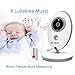 AXBON Wireless Video Baby Monitor with Infrared Night Vision Camera (2.4 inch LCD) Two-Way Audio,Temperature Monitoring, Rapid Recharge Technology and Power Save Mode