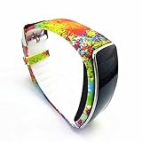 LUCKYMALL Replacement Plastic Band for Samsung Galaxy Gear Fit (Flower-06)