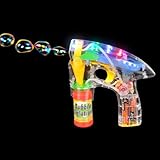 LIGHT-UP LED BUBBLE GUN BLASTER w/ BUBBLES AND BATTERIES