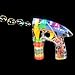 LIGHT-UP LED BUBBLE GUN BLASTER w/ BUBBLES AND BATTERIES