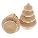 TINKSKY 10pcs Blank DIY Wooden Christmas Tree Peg Dolls Party Cake Toppers Christmas Decoration