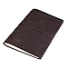 newestor Refillable Leather Travel Journal Writing Diary - 5 x 8 Travelers Notebook with Dot Grid Pages (Handmade, Dark Brown)