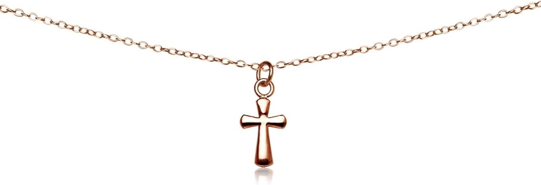 ローズゴールドflashedスターリングシルバーポリッシュクロス上品チョーカーネックレス チョーカー 通販 Amazon