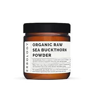 Bio Duindoornpoeder 35g – Rijk aan Omega-7, Vitamine A en Vitamine E – Rauw – Glutenvrij