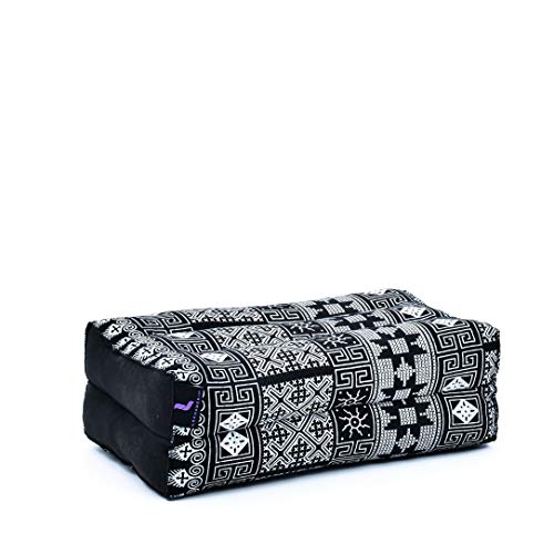 Leewadee Yoga Block Pilates Brick Eco-Friendly Organic and Natural, 14x7x5 inches, Kapok, Black