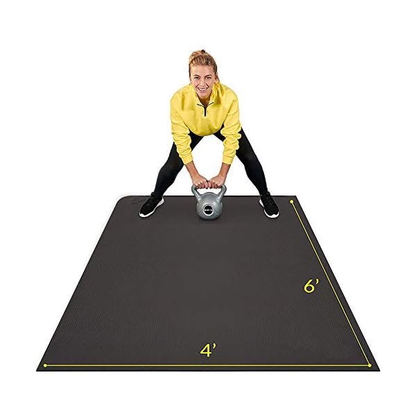 ActiveGear Large Exercise Mat for Home Workout | Workout Gym Flooring for Home Gym | Rubber Workout Mat - 6 x 4 ft