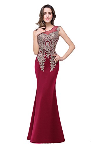 Amazon.com: GEORGE DESIGN Brief Elegant Burgundy Mermaid One ...