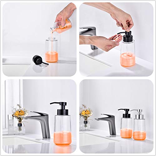 Cakiong 500ML Soap Dispenser, Mason jar soap Dispenser, Glass Bottles