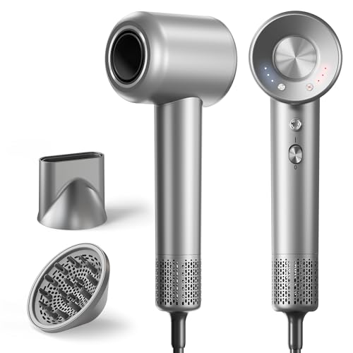Hair Dryer, 160,000 RPM High Speed Hair Dryer with Diffuser, Quiet Hair Dryer for Quick Drying, 500 Million Ion Anti-Frizz, Hair Dryer for Women, Home & Salon