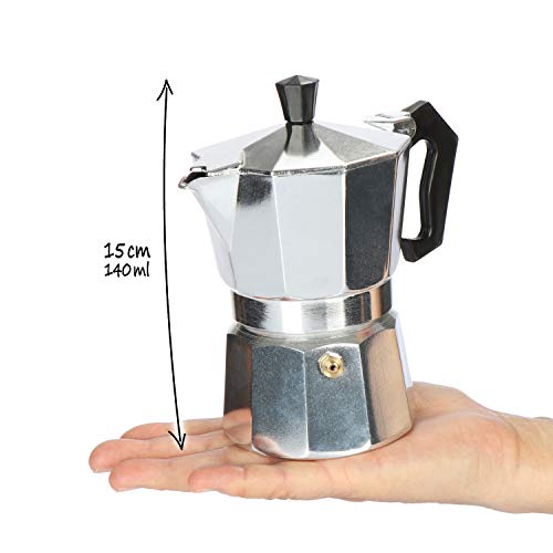 COM-FOUR® 1x Espressokocher für 3 Tassen - Mokkakanne im klassischen Design - Kaffeekocher - Espressokanne… – Bild 6