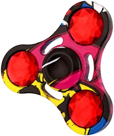 Lfaba Metal Crystal Fidget Spinner Triangle Single Finger Decompression Gyro Hand Spinner Fingertip Gyro (Multicolor)