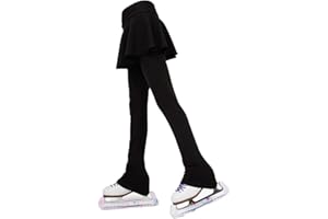 LIUHUO Figure Skating Training Pants Girls Hakama Show Competition Plain Black