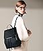 COOFIT Black Faux Leather Backpack for Women Schoolbag Casual Daypack
