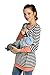 Chulianyouhuo Breastfeeding Shirt Striped Patchwork Long Sleeve Maternity Breastfeeding and Nursing Tops (Coral, XL)