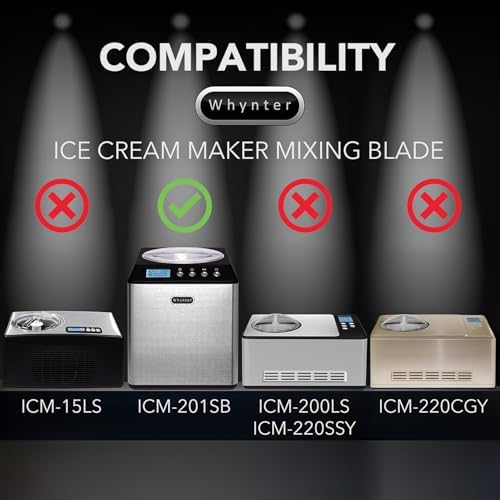 Whynter Ice Cream Maker Machine Automatic 2.1 Qt. Upright with Built-In Compressor, LCD Digital Display & Timer, No Pre-Freezing, ICM-201SB, Stainless Steel