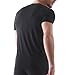 DAVID ARCHY Men's Undershirts Micro Modal Ultra Soft T-Shirts Stretch Moisture-Wicking V-Neck Tees for Men, 3-Pack (S, Black)