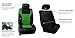 FH Group Car Seat Covers Premium 3D Air Mesh Front Pair Set Airbag Compatible Green and Black Automotive Seat Covers Universal Fit Interior Accessories for Cars Trucks and SUVs FB068102