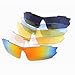 Wolfbike POLARIZE Sports Cycling Sunglasses with 5 Set Interchangeable Lenses White