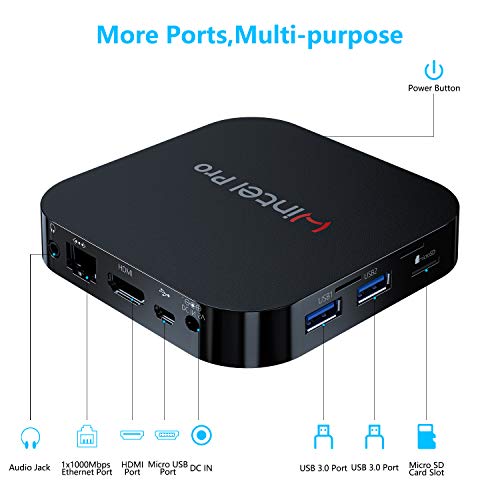 Mini PC Windows 10 Pro OS(64 Bits) with Intel Atom X5-Z8350 Processor HD Graphics 4GB RAM + 64GB Storage, Fanless Mini Desktop Computer with Dual Band WiFi AC/Bluetooth 4.2,Ethernet and HDMI Port
