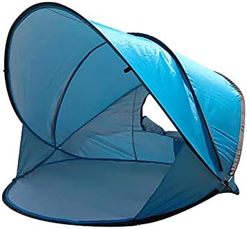 Augproveshak Beach Tent Plus Beach Umbrella Sun Shelter Cabana Automatic Pop Up UPF 50+ Sun Shade Portable Camping Hiking Canopy Easy Set Up Light Weight Windproof Stable