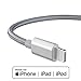 Apple MFi Certified USB C to Lightning Cable Made for iPhone X/XS/XR/XS Max / 8/8 Plus, Supports Power Delivery (for Use with Type C Chargers) 4FT (Silver)