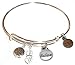 Message Charm (Choose Message) Expandable Wire Bangle Bracelet, in the Alex and Ani Style (Believe)