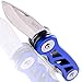 Multi Function Army Knife - Compact Blue Skeleton Multi Purpose Folding Pocket Knife Mini Utility Tool - Swiss Style Knife Classic Blade, Can Opener, Saw - Grand Way 33014
