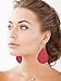 Tatuo 8 Pairs Teardrop Leather Earrings Petal Drop Earrings Antique Lightweight Leather Earrings for Women Girls (Mix Color Set B)