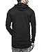Tinted Mens Cotton Blend Hooded Cardigan, Black, Medium