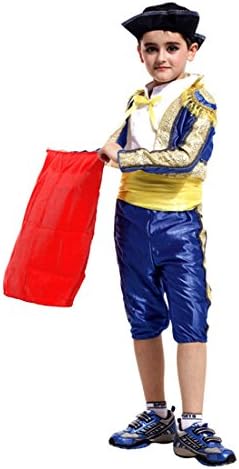 Merrysky Kids Boys Matador Costume for Halloween Party Tag XL Height 130-140cm