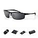 LRAiLIVE Polarized Sunglasses for Men and Women Al-Mg Metal Frame Running Driving Fishing Baseball (Black)