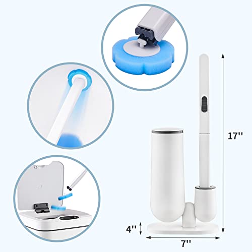 Toilet Wand Kit ELPHECO Toilet Disposable Brush and Holder Set, Toilet