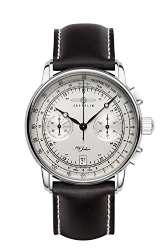 Zeppelin series 100 years chronograph date watch black strap 7670…