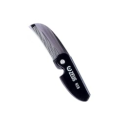 ZEUS Folding Mustache Comb, Handmade Saw-Cut Best