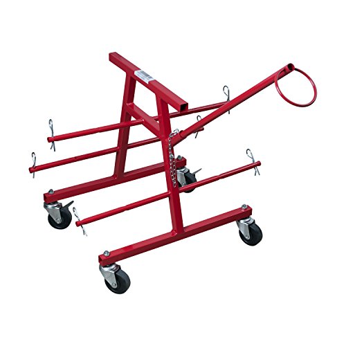 Gardner Bender WSP-115 Portable Electrical Wire Caddy w/ Casters, Dispenses 6 500 Ft. Spools, 10-6 Wire Gauge (AWG) or 12 7 Inch. X 5 Inch Wire Reels, Red