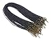 Sovenny 50 Pieces 1.5mm Black Waxed Necklace Cord with Bronze Chain Lobster Clasp for Vintage Bracelet Necklace and Jewelry Making