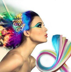 Gabion TM 10pcs Colorful Synthetic hair Straight Clip In Extensions on cosplay ombre kanekalon braiding anime styling accessory