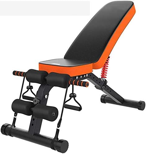 TOPYL Strength Training Bench for Full Body Workout,Foldable Fitness Weight Bench,Multi-Purpose Fitness Chair Commercial Workout Bench Black 118x38x55cm(46x15x22inch)