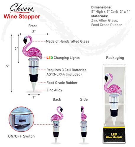 Cheers-Flamingo-Glass-Wine-Stopper-With-LED-Changing-Lights-Elegant-Multi-Color-LED-Lights-Wine-Bottle-Stopper-Reusable-Tropical-Animal-Bottle-Topper-Plug-Sealer-Home-Decor-Bar-Tool-Accessory