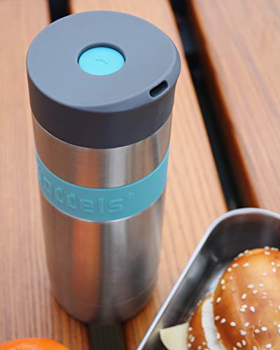 Thermobecher KOFFJE 370ml - Kaffeebecher to go Becher Edelstahl doppelwandig isoliert 100% dicht Thermos Coffee Cup Auto Premium Trinkbecher auslaufsicher Kaffee-to-go BPA-frei Easy-Clean-Deckel – Bild 6